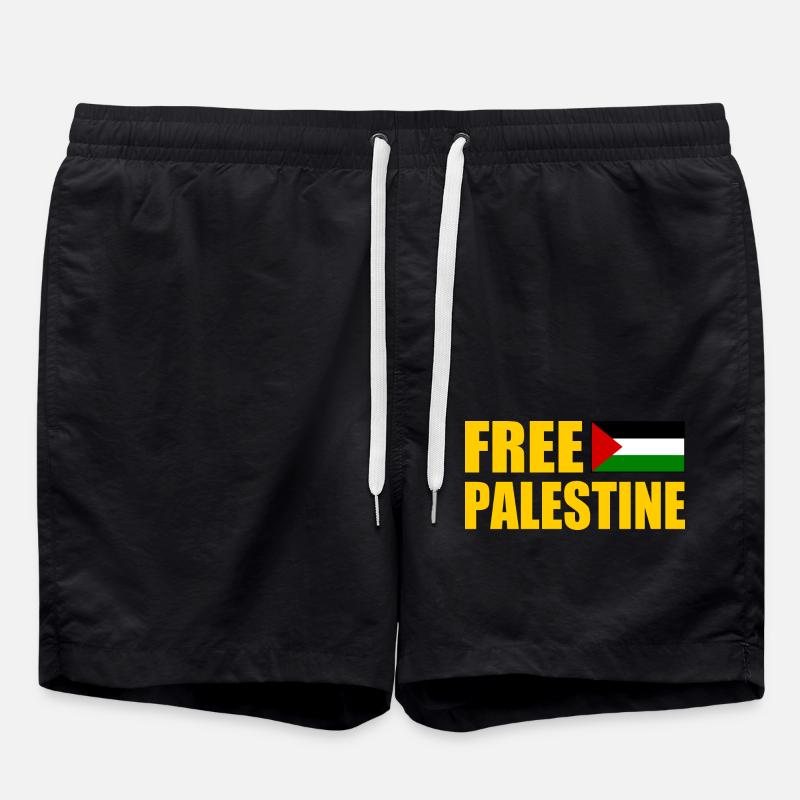 Free palestine - Badeshorts - Schwarz