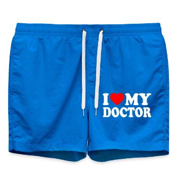 I love my doctor - Short de bain - cobalt blue - Devant