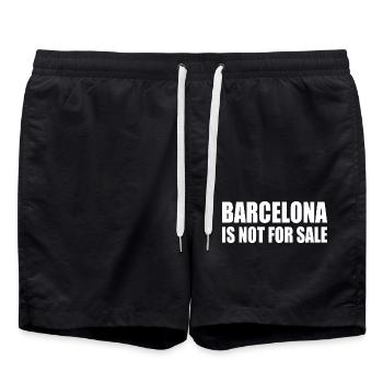 Barcelona is not for sale - Swim Trunks - black - Front - AI Model Male 185 light (185cm)
