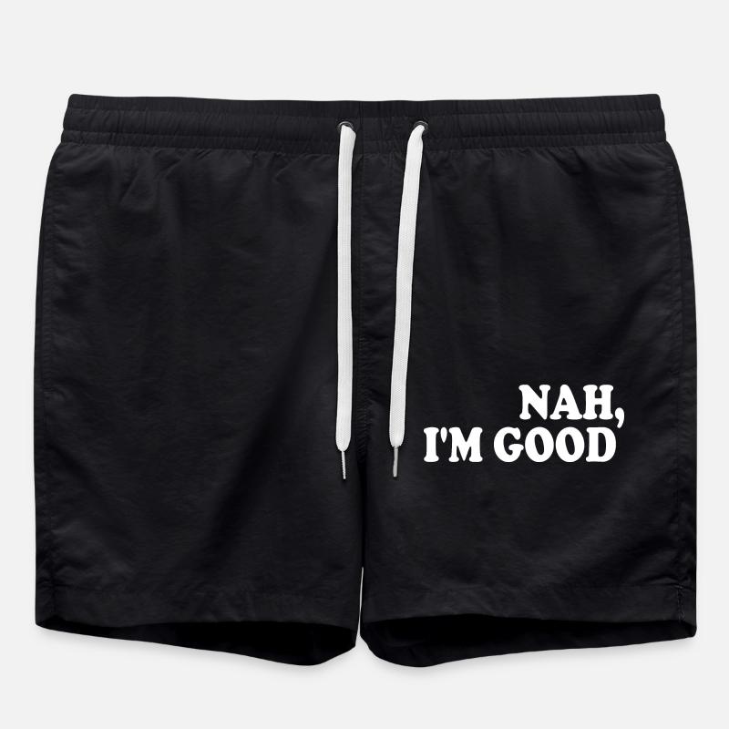 Nah i'm good - Swim Trunks - black