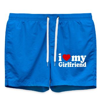 I love my girlfriend - Short de bain - cobalt blue - Devant