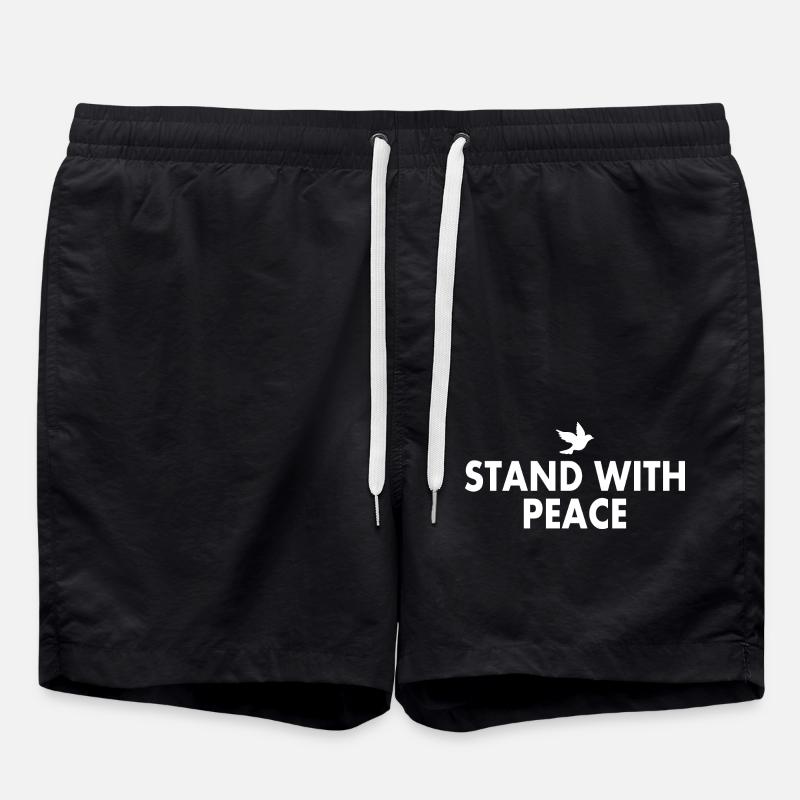 Stand with peace - Short de bain - noir