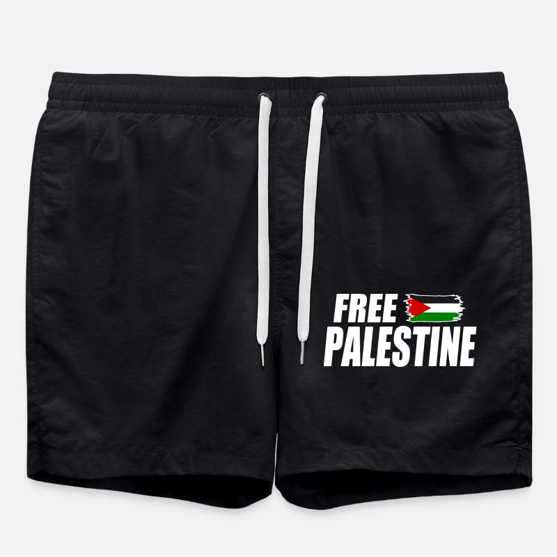Free palestine - Swim Trunks - black