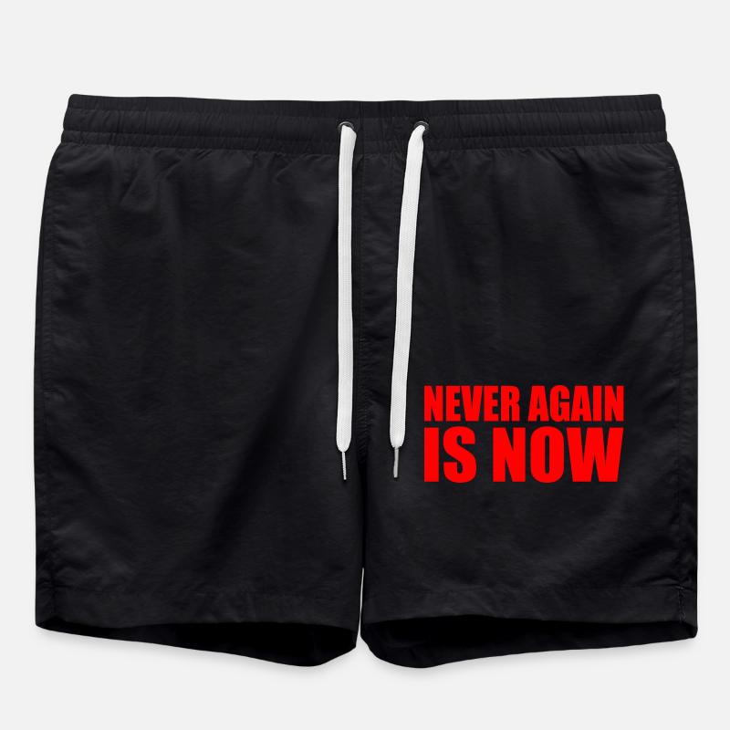Never again is now - Badeshorts - Schwarz