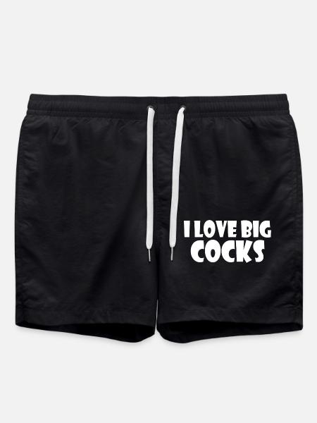 I love big cocks - Swim Trunks - black