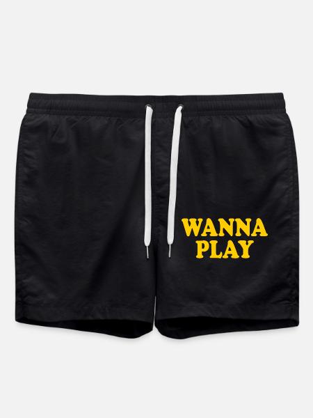 Wanna play - Badeshorts - Schwarz