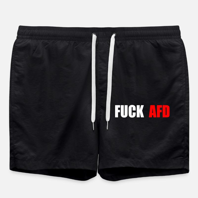 Fuck afd - Swim Trunks - black