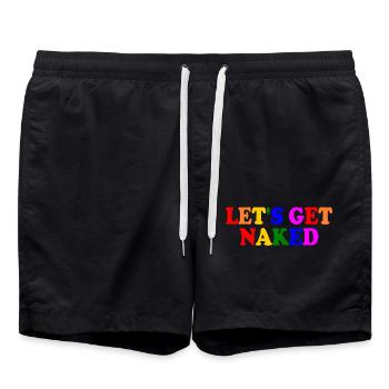 Let's get naked - Swim Trunks - black - Front - AI Model Male 185 light (185cm)