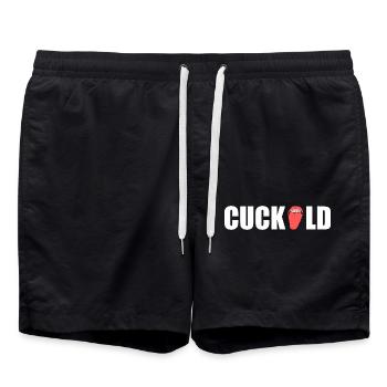 Cuckold - Short de bain - noir - Devant - AI Model Male 185 light (185cm)