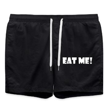 Eat me - Swim Trunks - black - Front - AI Model Male 185 light (185cm)