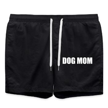 Dog mom - Badeshorts - Schwarz - Vorne - AI Model Male 185 light (185cm)