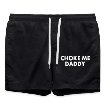 Choke me daddy - Short de bain - noir - Devant - AI Model Male 185 light (185cm)
