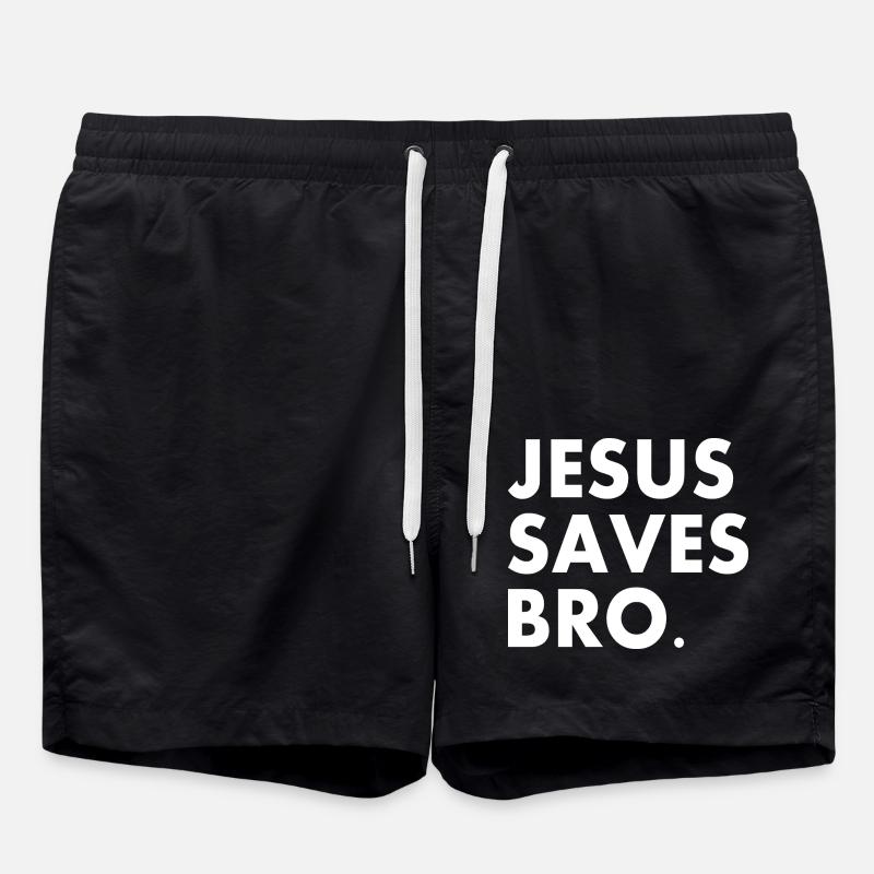 Jesus saves bro - Short de bain - noir