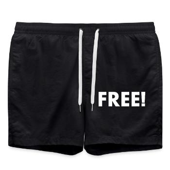 Free - Swim Trunks - black - Front - AI Model Male 185 light (185cm)