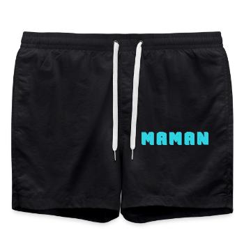 BONNE FÊTE MAMAN. MAMAN. FÊTE DES MÈRES. JE T'AIME - Short de bain - noir - Devant - AI Model Male 185 light (185cm)