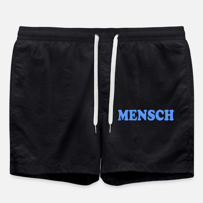 Mensch - Badeshorts - Schwarz