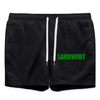 Landwirt - Badeshorts - Schwarz - Vorne - AI Model Male 185 light (185cm)