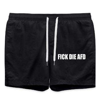 Fick die afd - Badeshorts - Schwarz - Vorne - AI Model Male 185 light (185cm)