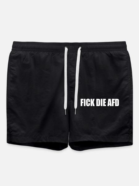 Fick die afd - Badeshorts - Schwarz