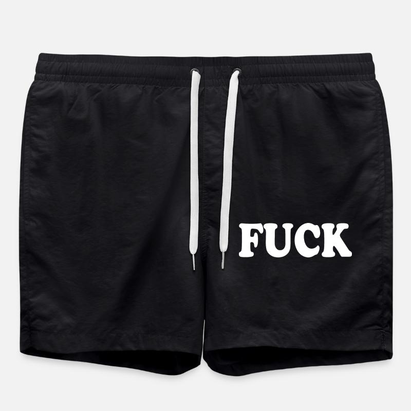 Fuck - Short de bain - noir