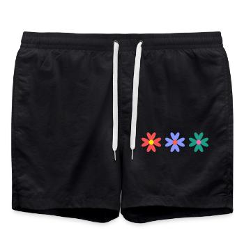 HAPPY BIRTHDAY. HAPPY BIRTHDAY. ANNIVERSARY. - Swim Trunks - black - Front - AI Model Male 185 light (185cm)