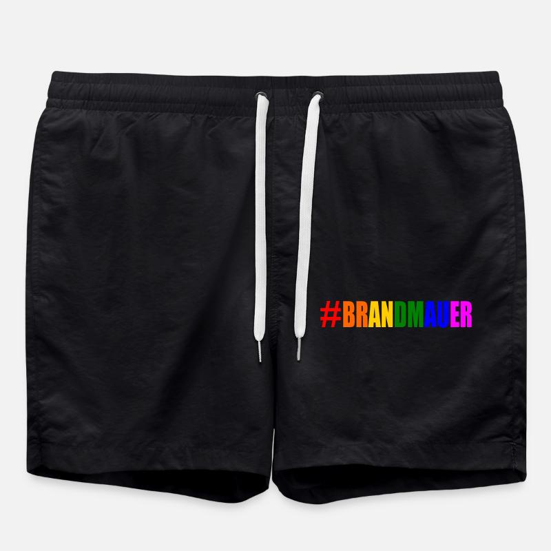 Brandmauer - Badeshorts - Schwarz