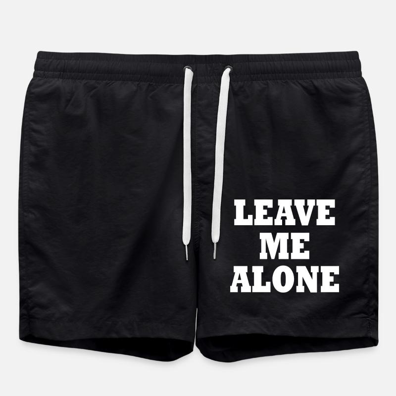 Leave me alone - Swim Trunks - black