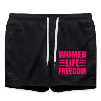 Women life freedom - Short de bain - noir - Devant - AI Model Male 185 light (185cm)