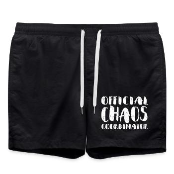 Offizieller Chaos-Koordinator - Badeshorts - Schwarz - Vorne - AI Model Male 185 light (185cm)