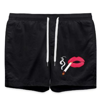fumeur à la chaîne - Short de bain - noir - Devant - AI Model Male 185 light (185cm)