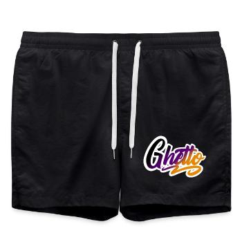Ghetto - Swim Trunks - black - Front - AI Model Male 185 light (185cm)