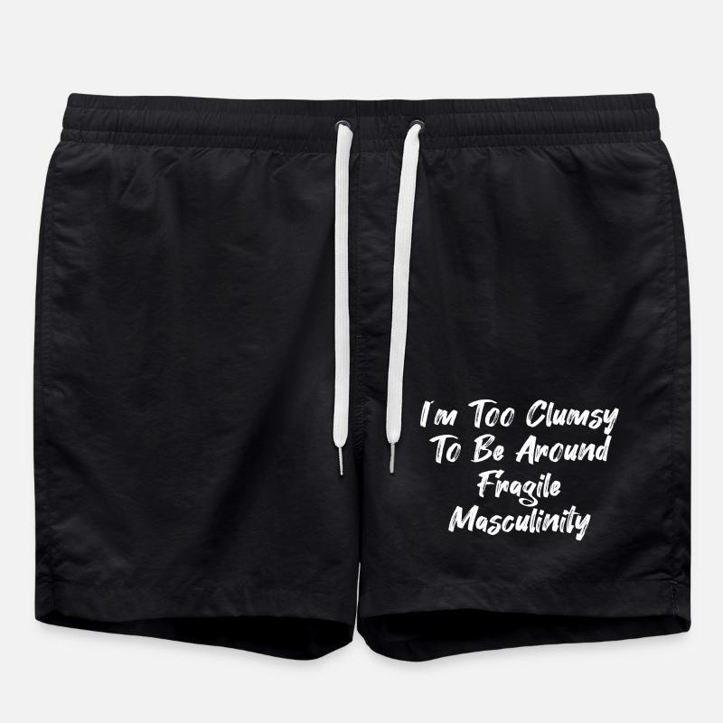 I´m Too Clumsy To Be Around Fragile Masculinity - Swim Trunks - black
