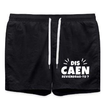 Normandie, CAEN - Short de bain - noir - Devant - AI Model Male 185 light (185cm)