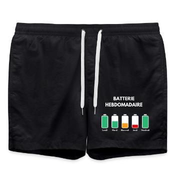 Batterie hebdomadaire. - Short de bain - noir - Devant - AI Model Male 185 light (185cm)