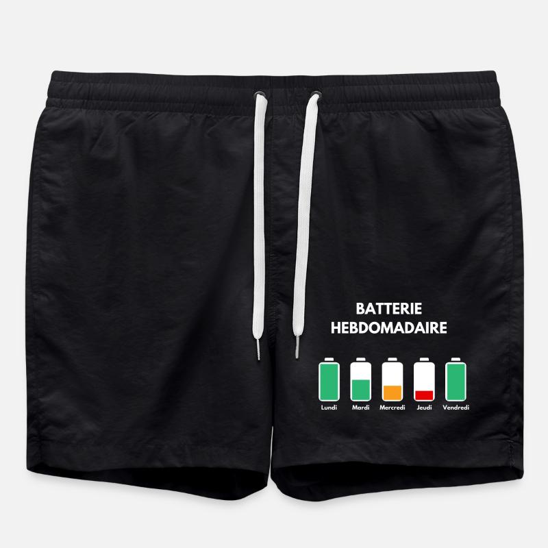 Batterie hebdomadaire. - Short de bain - noir