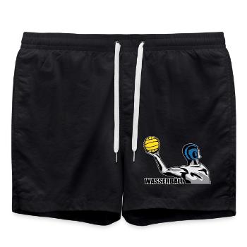 Wasserball - Badeshorts - Schwarz - Vorne - AI Model Male 185 light (185cm)