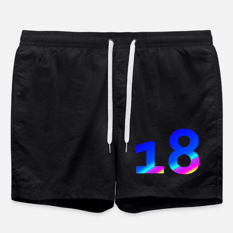 verschenken, 18 blauton mit Farbverlauf - Badeshorts - Schwarz