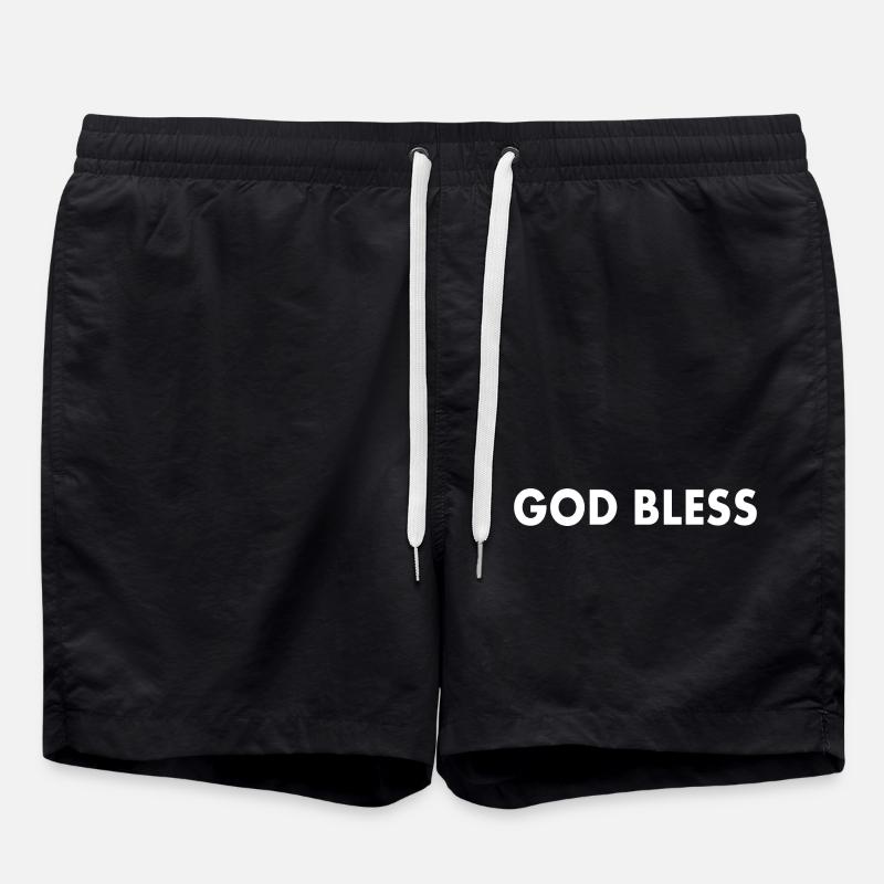 God bless - Badeshorts - Schwarz