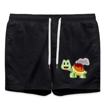 Turtle Volcano - Swim Trunks - black - Front - AI Model Male 185 light (185cm)