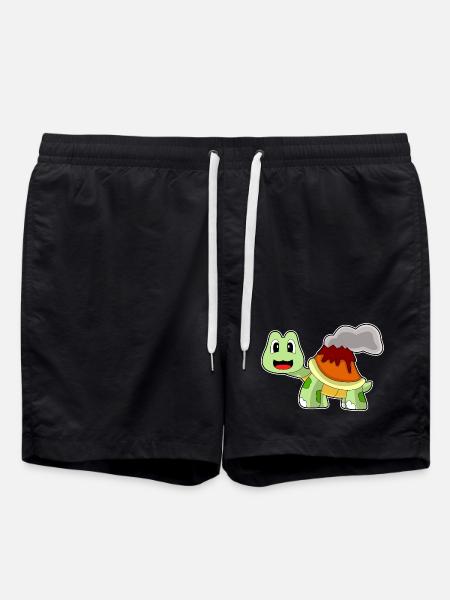 Turtle Volcano - Swim Trunks - black