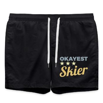 Skieur moyen - Short de bain - noir - Devant - AI Model Male 185 light (185cm)