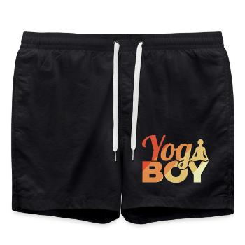 Drôle De Yoga Garçon - Short de bain - noir - Devant - AI Model Male 185 light (185cm)
