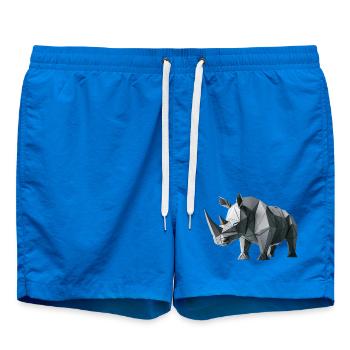 Rhinocéros origami géométrique 3d - Short de bain - cobalt blue - Devant