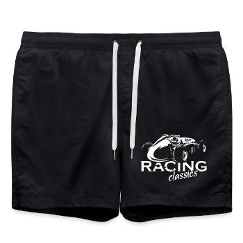 Retro Racing Vintage V8 Voitures Icône Logo Icône - Short de bain - noir - Devant - AI Model Male 185 light (185cm)