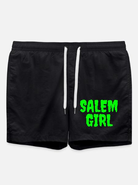 Vibrant Salem Girl Graphic Tee - Swim Trunks - black