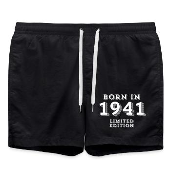 83 ans, année de naissance, date de naissance - Short de bain - noir - Devant - AI Model Male 185 light (185cm)