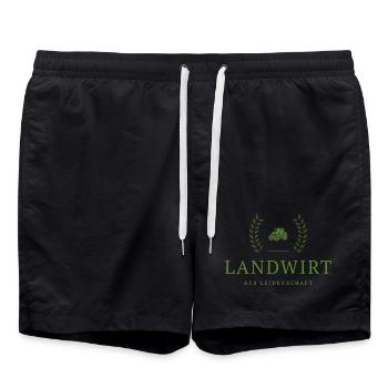 Emblème de la Passion du Fermier - Short de bain - noir - Devant - AI Model Male 185 light (185cm)