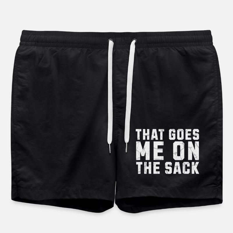 That Goes Me on the Sack Denglish - Swim Trunks - black