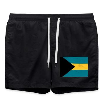 Drapeau des Bahamas – Symbole national tropical - Short de bain - noir - Devant - AI Model Male 185 light (185cm)