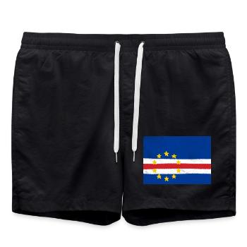 Flag of Cape Verde - Swim Trunks - black - Front - AI Model Male 185 light (185cm)